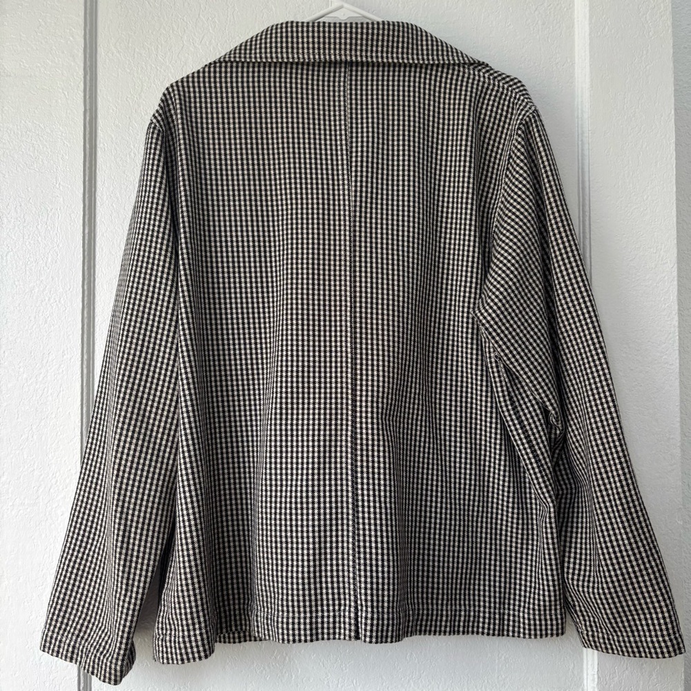 Big Bud Press Black & White Check Button-Up Jacket with Green Buttons - Picture 3 of 9